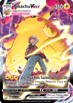 Pikachu VMAX Lost Origin Trainer Gallery card