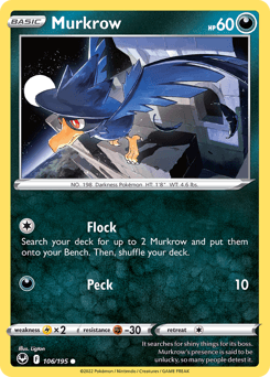 2022 Silver Tempest Murkrow #106
