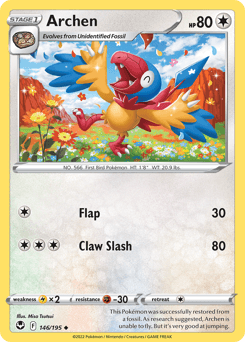 Archen Silver Tempest card