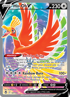 2022 Silver Tempest Ho-Oh V #187