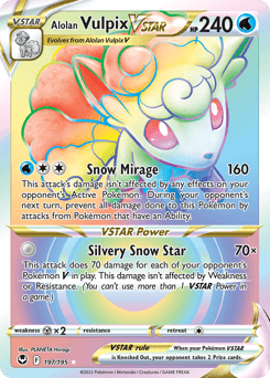 Alolan Vulpix VSTAR Silver Tempest card