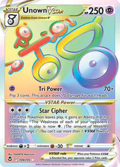 2022 Silver Tempest Unown VSTAR #199