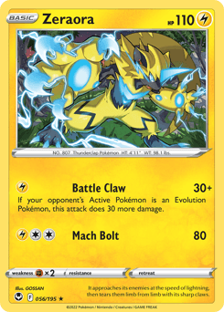 Zeraora Silver Tempest card