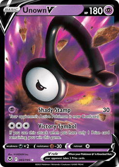Unown V Silver Tempest card