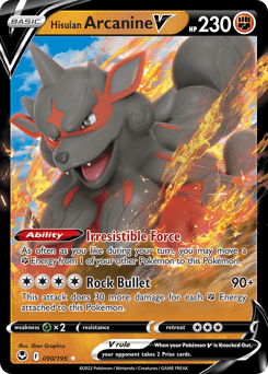 2022 Silver Tempest Hisuian Arcanine V #90