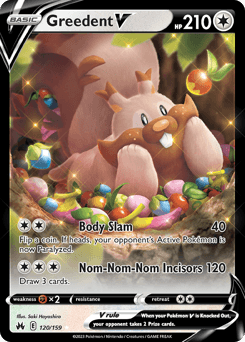 Greedent V Crown Zenith card