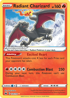 Radiant Charizard Crown Zenith card