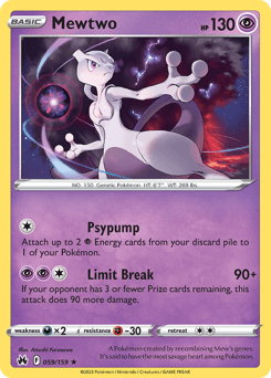 2023 Crown Zenith Mewtwo #59