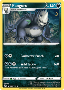 Pangoro Crown Zenith card