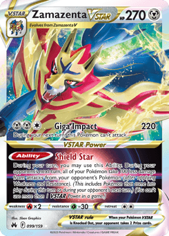 2023 Crown Zenith Zamazenta VSTAR #99