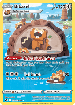 Bibarel Crown Zenith Galarian Gallery card