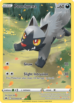 Poochyena Crown Zenith Galarian Gallery card
