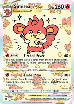 Simisear VSTAR Crown Zenith Galarian Gallery card