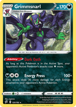 Grimmsnarl Rebel Clash card