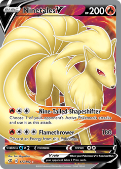Ninetales V Rebel Clash card
