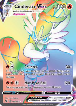 Cinderace VMAX Rebel Clash card