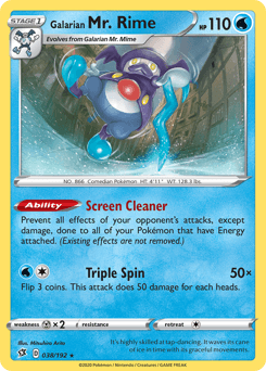 Galarian Mr. Rime Rebel Clash card