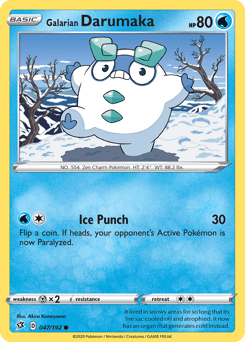 Galarian Darumaka Rebel Clash card