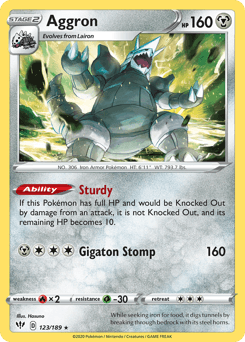 2020 Darkness Ablaze Aggron #123