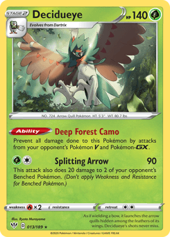 Decidueye Darkness Ablaze card