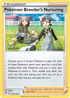 Pokémon Breeder's Nurturing Darkness Ablaze card