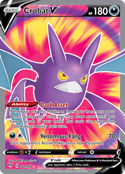 2020 Darkness Ablaze Crobat V #182