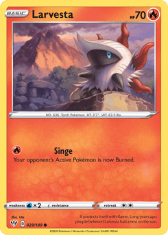 2020 Darkness Ablaze Larvesta #29