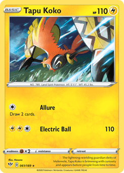 Tapu Koko Darkness Ablaze card