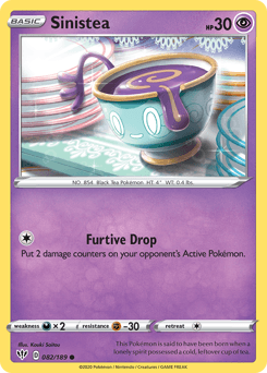 Sinistea Darkness Ablaze card
