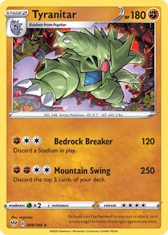 2020 Darkness Ablaze Tyranitar #88