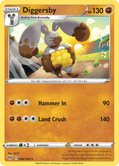 Diggersby Darkness Ablaze card