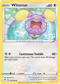 2020 Vivid Voltage Whismur #135