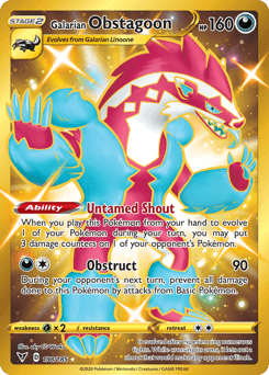 Galarian Obstagoon Vivid Voltage card