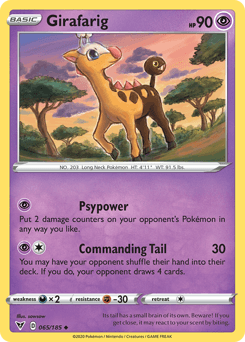 2020 Vivid Voltage Girafarig #65
