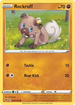 2020 Vivid Voltage Rockruff #94