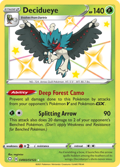 Decidueye Shining Fates Shiny Vault card