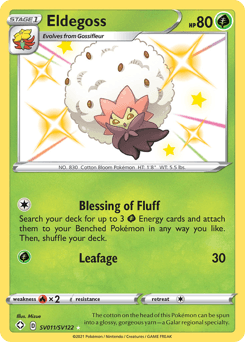 Eldegoss Shining Fates Shiny Vault card