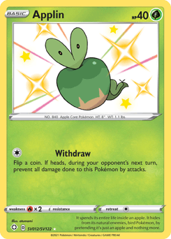 Applin Shining Fates Shiny Vault card