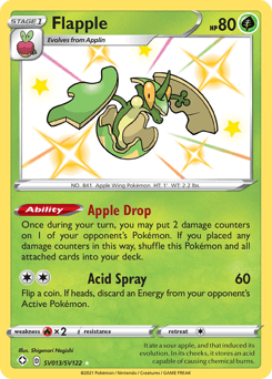 Flapple Shining Fates Shiny Vault card