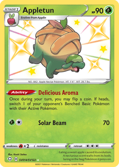 Appletun Shining Fates Shiny Vault card