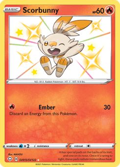 Scorbunny Shining Fates Shiny Vault card