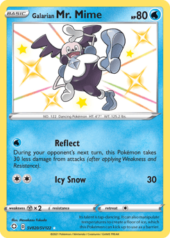 Galarian Mr. Mime Shining Fates Shiny Vault card