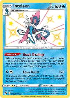 Inteleon Shining Fates Shiny Vault card