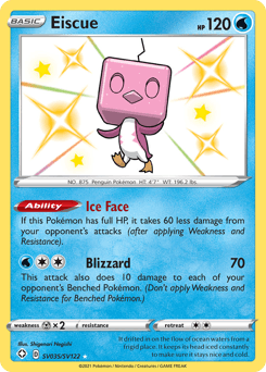 Eiscue Shining Fates Shiny Vault card