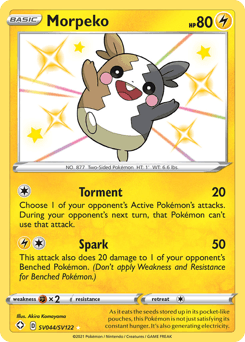 Morpeko Shining Fates Shiny Vault card