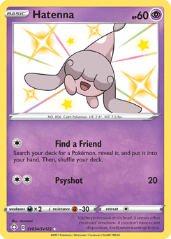 Hatenna Shining Fates Shiny Vault card