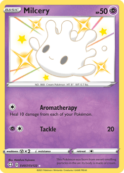 Milcery Shining Fates Shiny Vault card