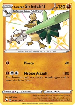 Galarian Sirfetch'd Shining Fates Shiny Vault card