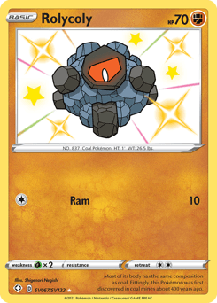 Rolycoly Shining Fates Shiny Vault card