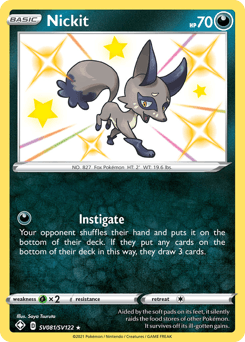Nickit Shining Fates Shiny Vault card
